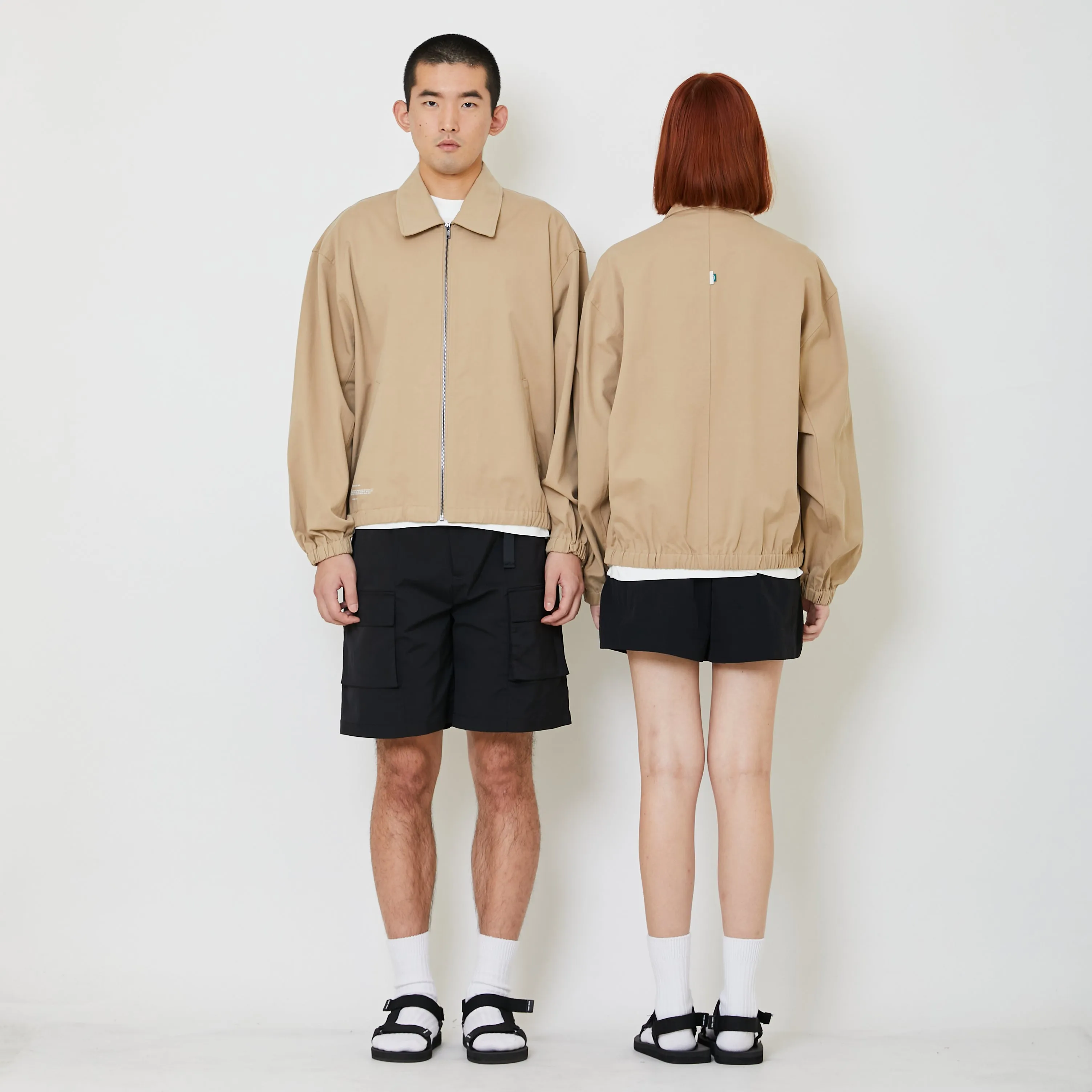 Adult Genderless Cropped Jacket - Latte - SU2408005A