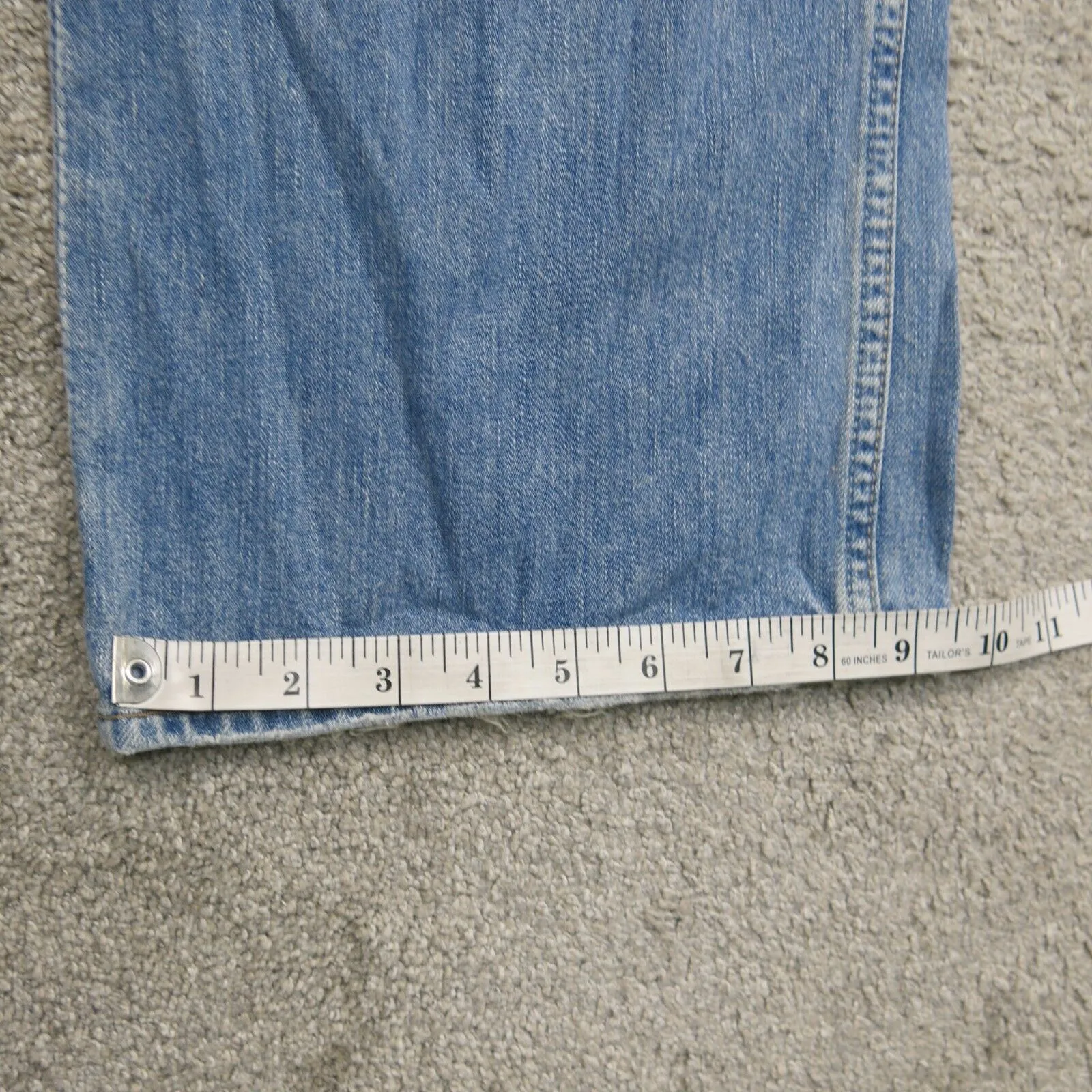 American Eagle Mens Straight Leg Jeans Loose Fit Ample 100% Cotton Blue W34XL32