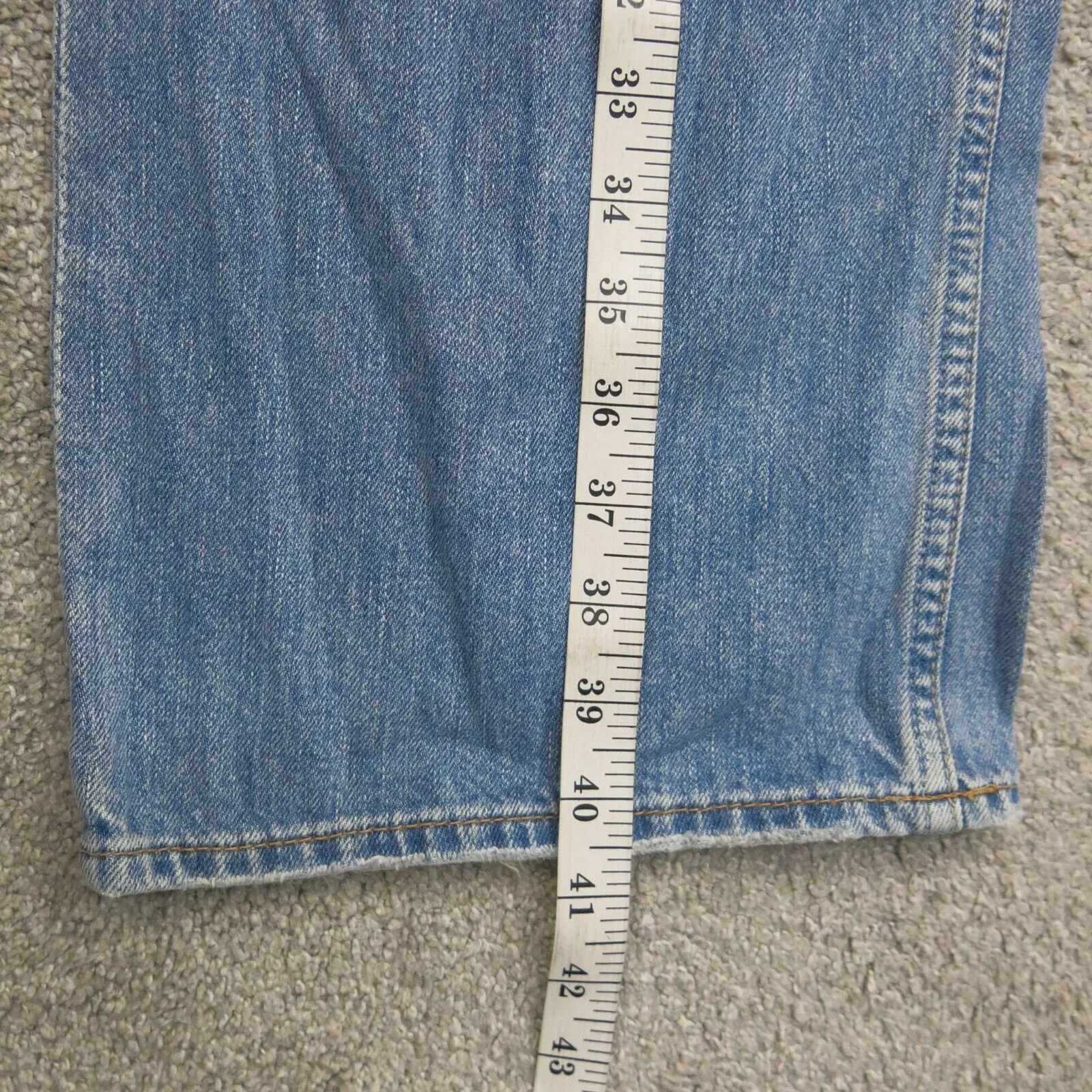 American Eagle Mens Straight Leg Jeans Loose Fit Ample 100% Cotton Blue W34XL32