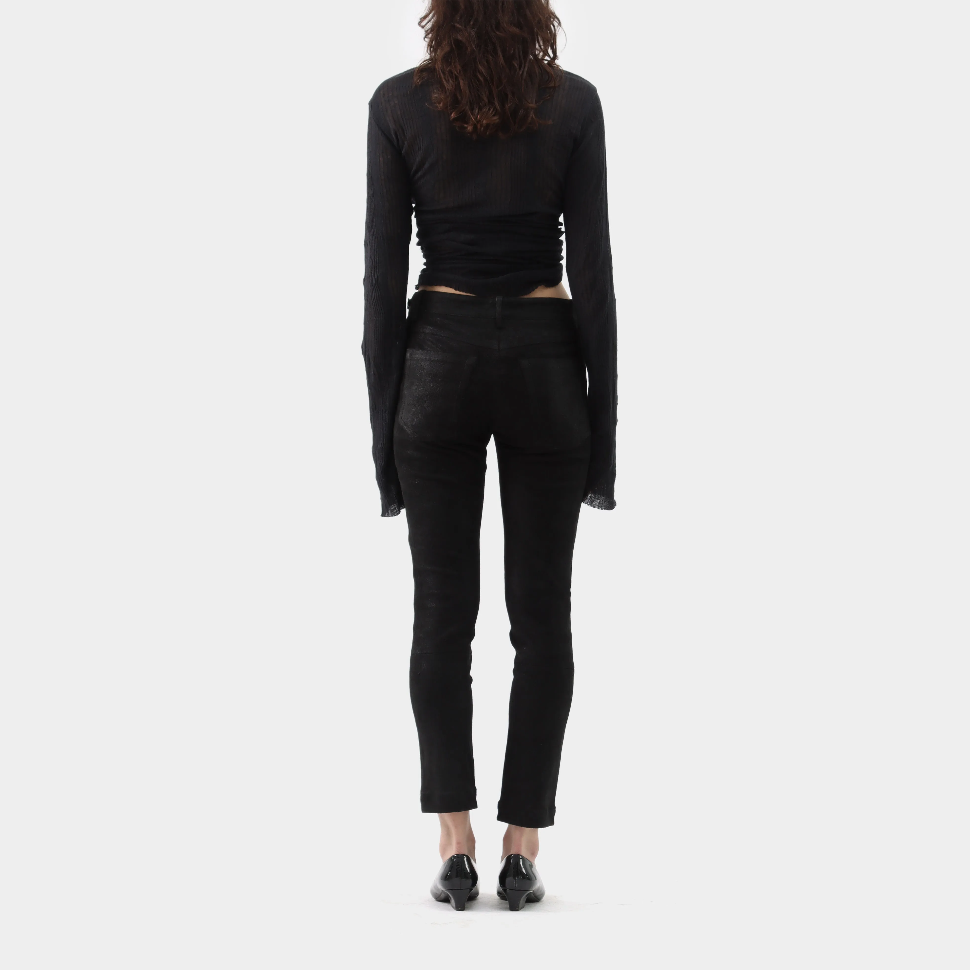 Ann Demeulemeester Cotton Lined Leather Pants