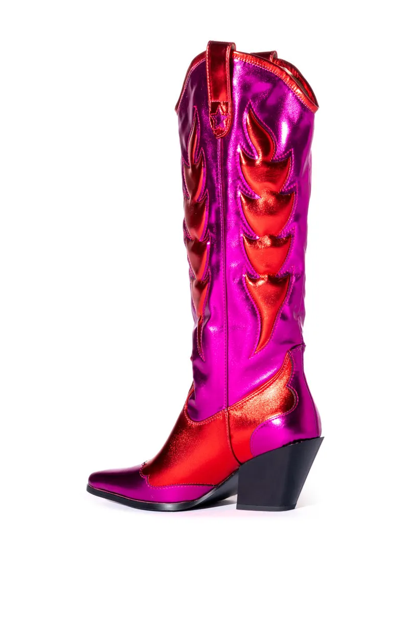 AZALEA WANG MAZIE WEDGE BOOT IN PINK