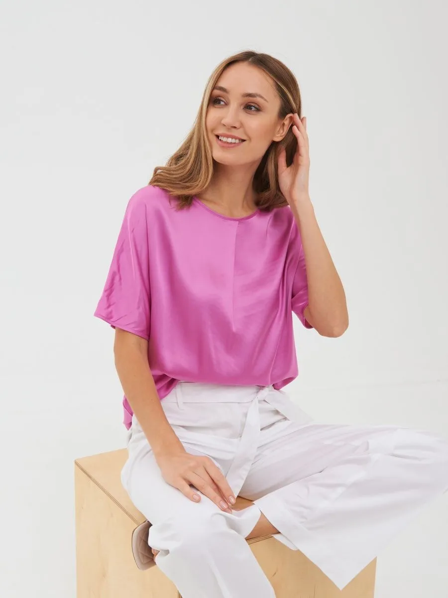 Blouse with Silky Front