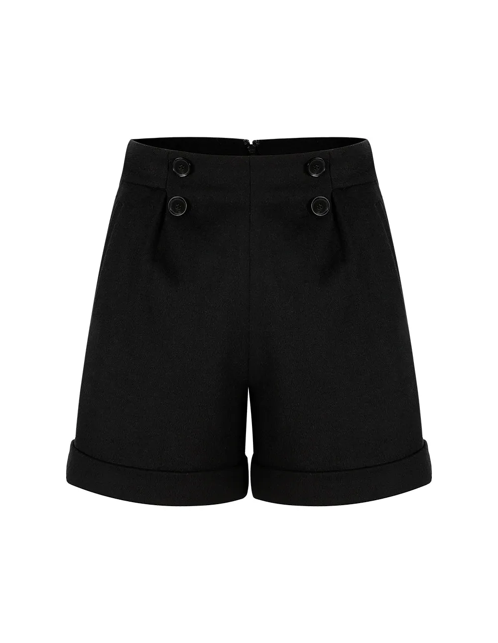 BORA AKSU ROLL OVER WOOLEN PLEATED SHORTS