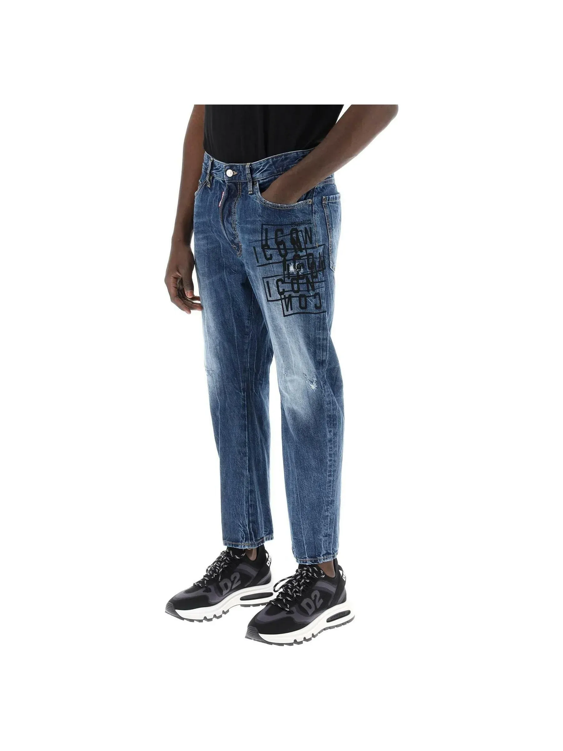 Bro Icon Stamped Denim Jeans