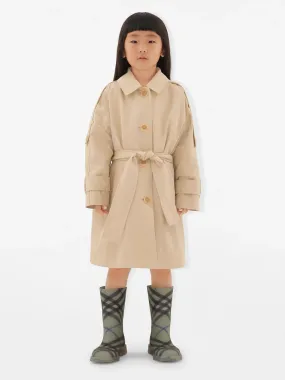 Burberry Girls Valerie Trench Coat in Beige