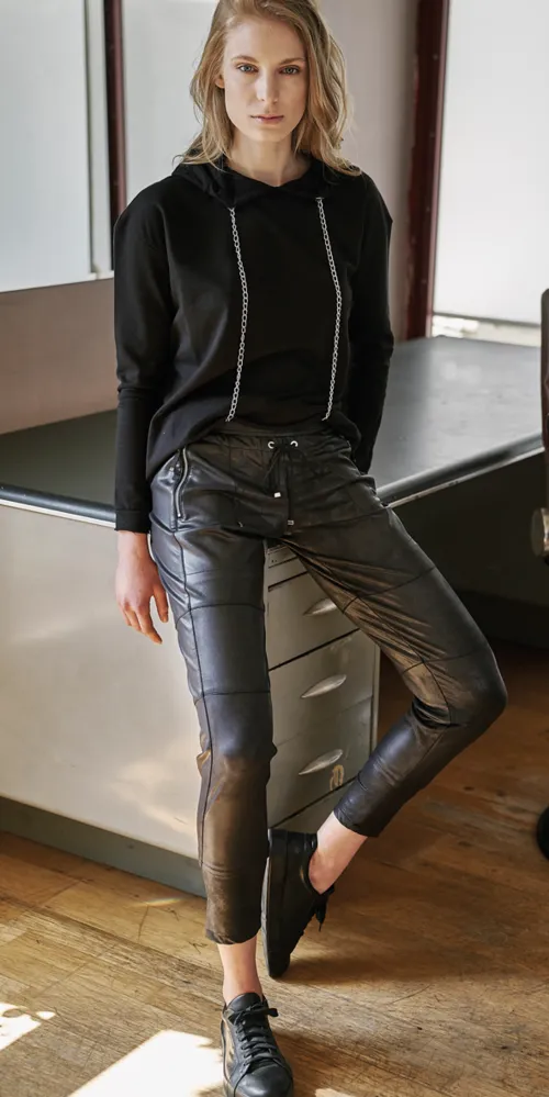 Candy Leather Pant - Black