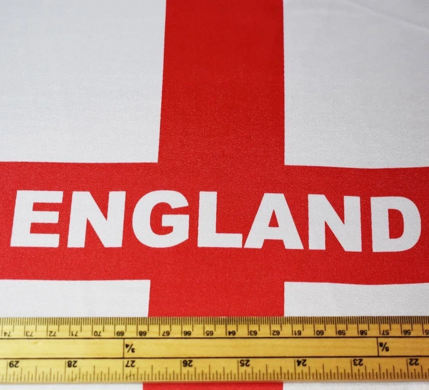 England Flag Silky Satin Fabric