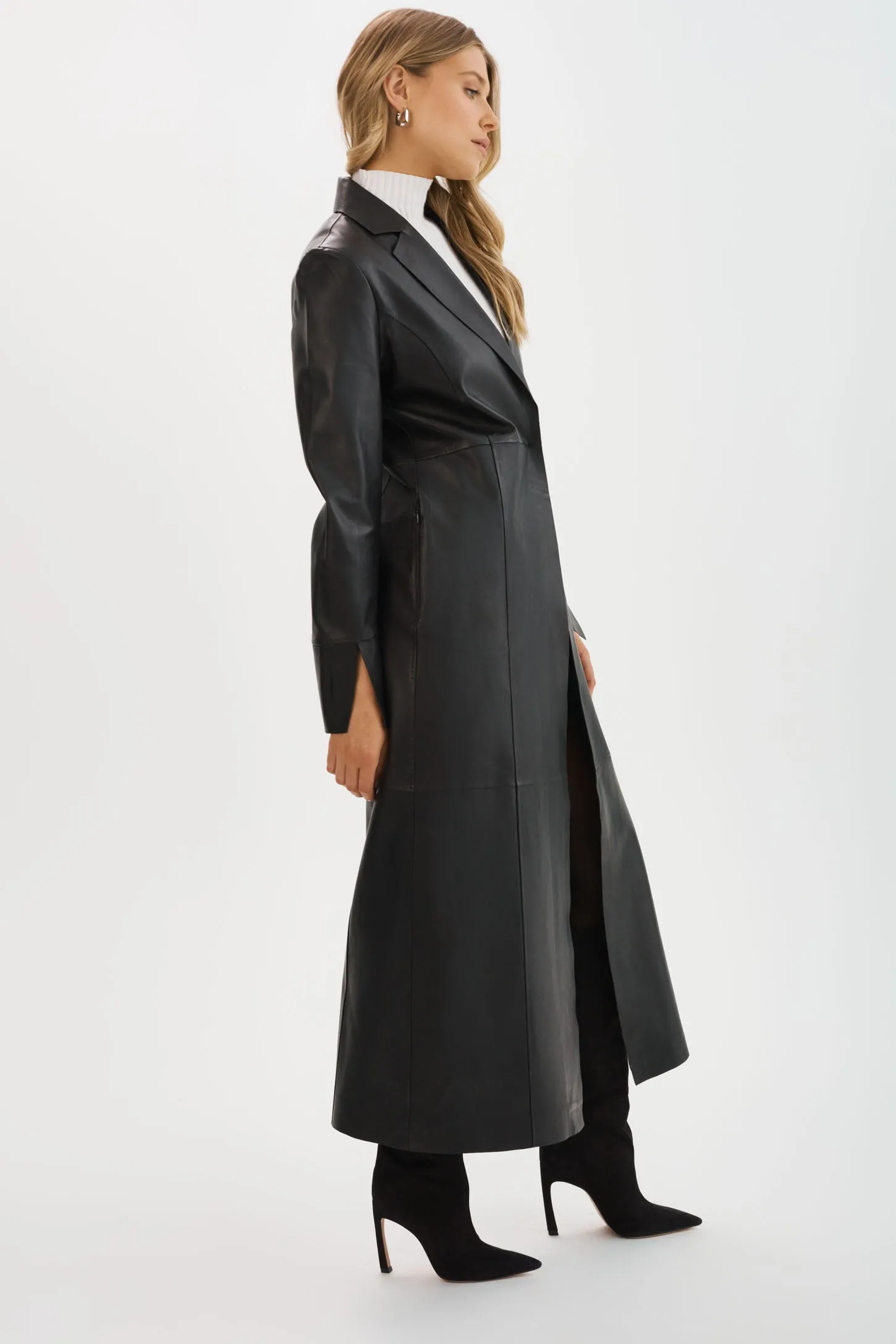 EVANNA | Leather Maxi Coat