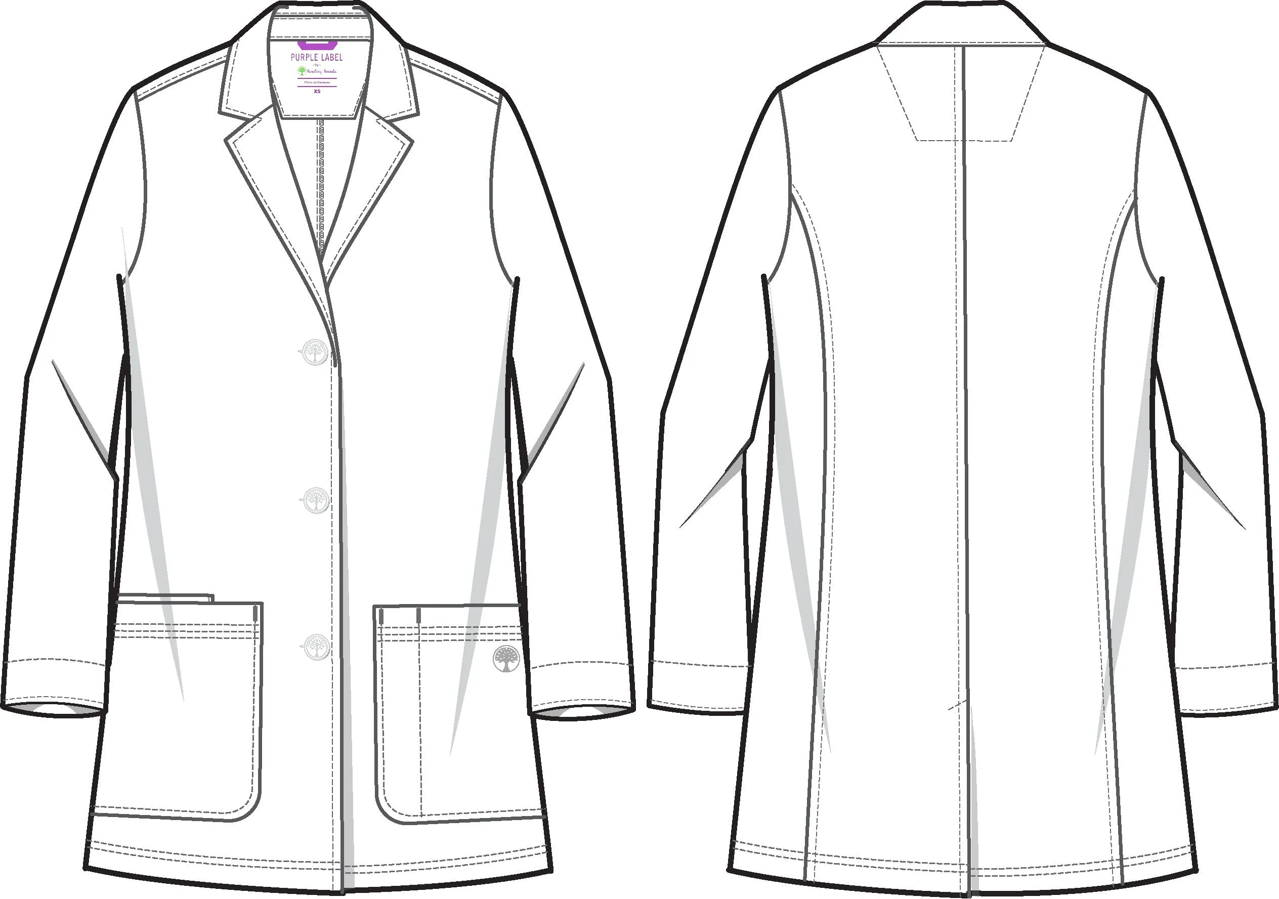 Faith Womens Minimalist Labcoat