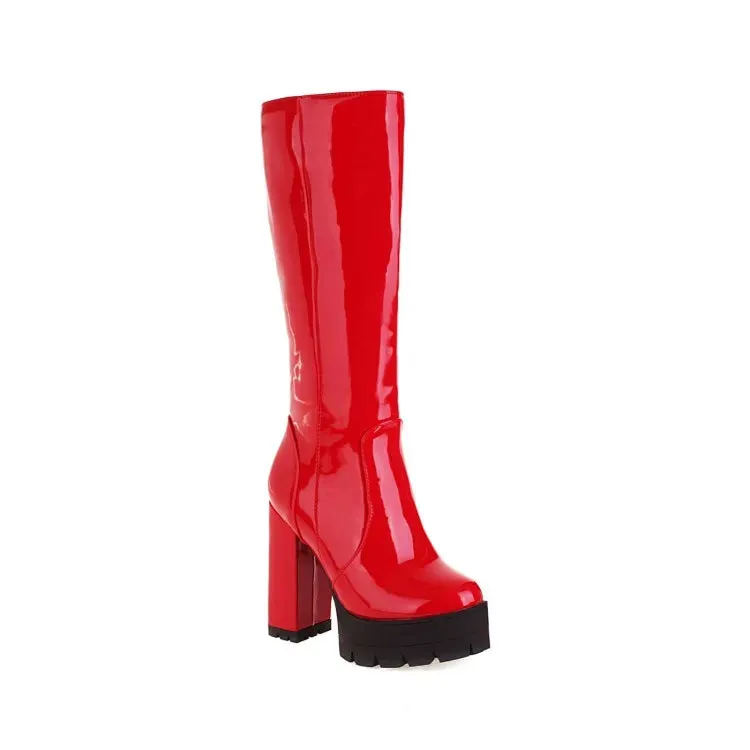 Funki Buys | Boots | Women's Motorcycle Chunky Platform Boots