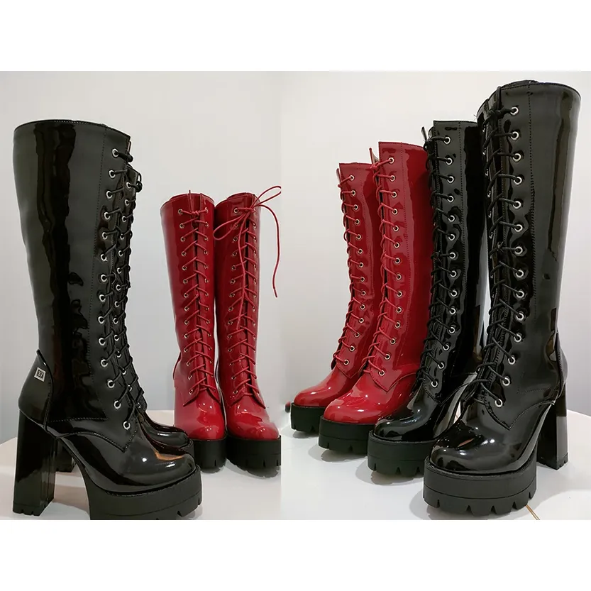 Funki Buys | Boots | Women's Motorcycle Chunky Platform Boots