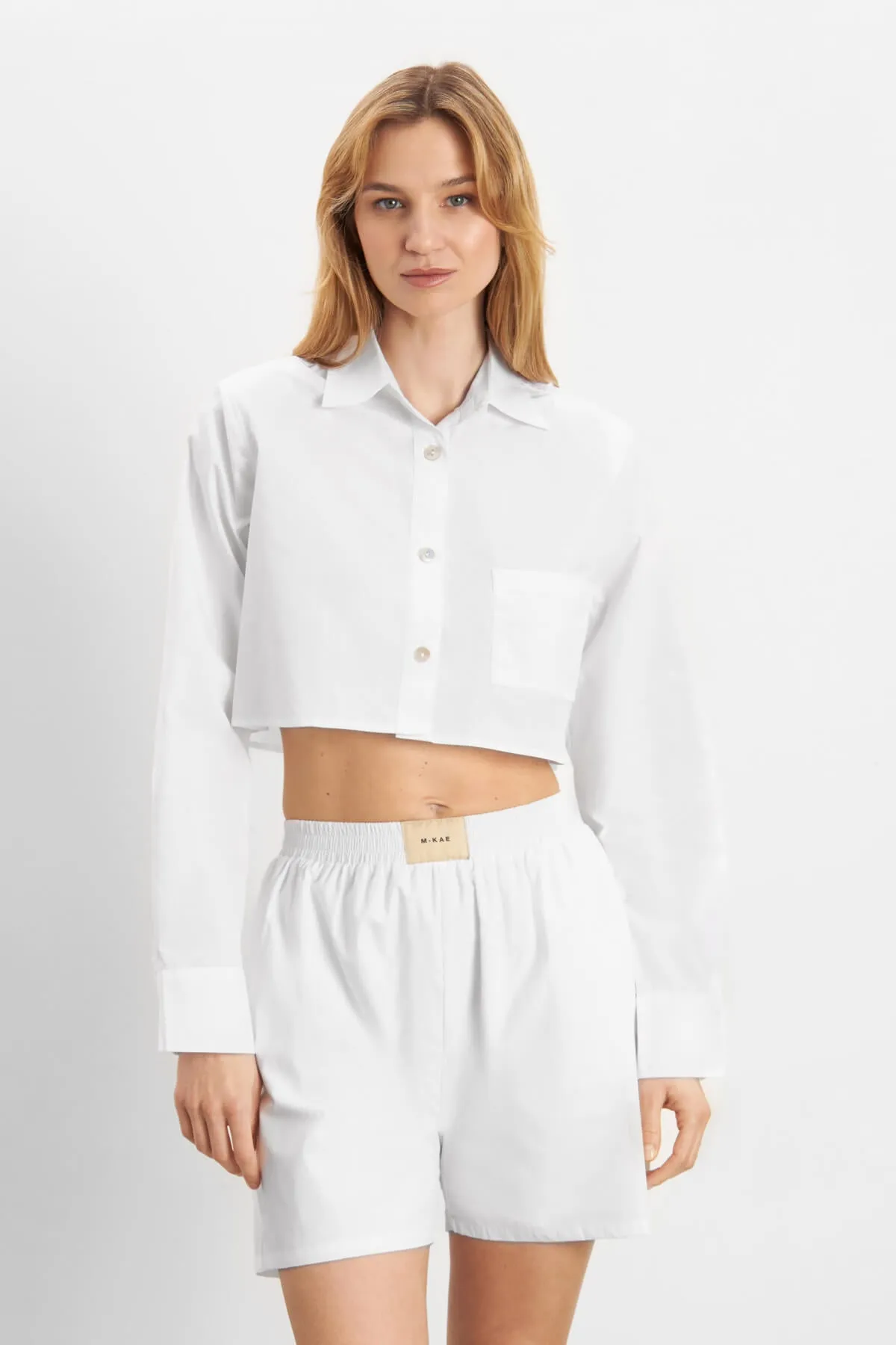 Hurley Cropped Shirt - White