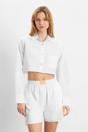 Hurley Cropped Shirt - White