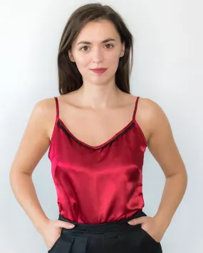 Kami Red Satin Cami Top