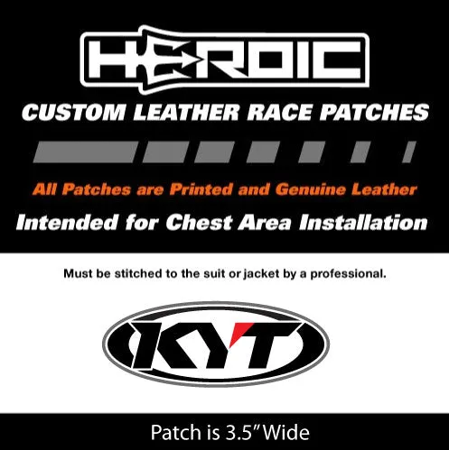 Leather Printed Patches - KYT Helmet