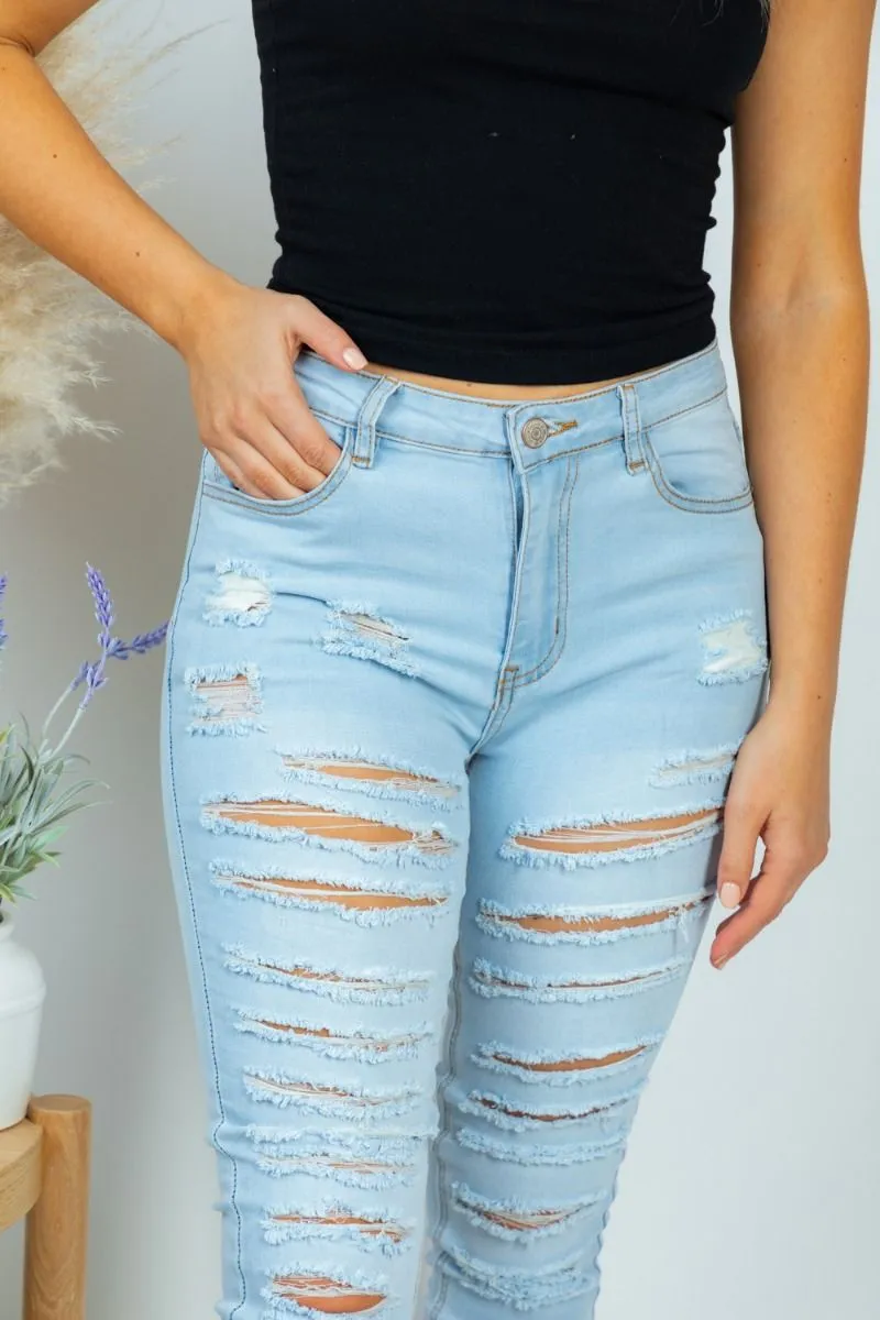 Livin' on a Prayer Ultra Distressed Skinny Jeans