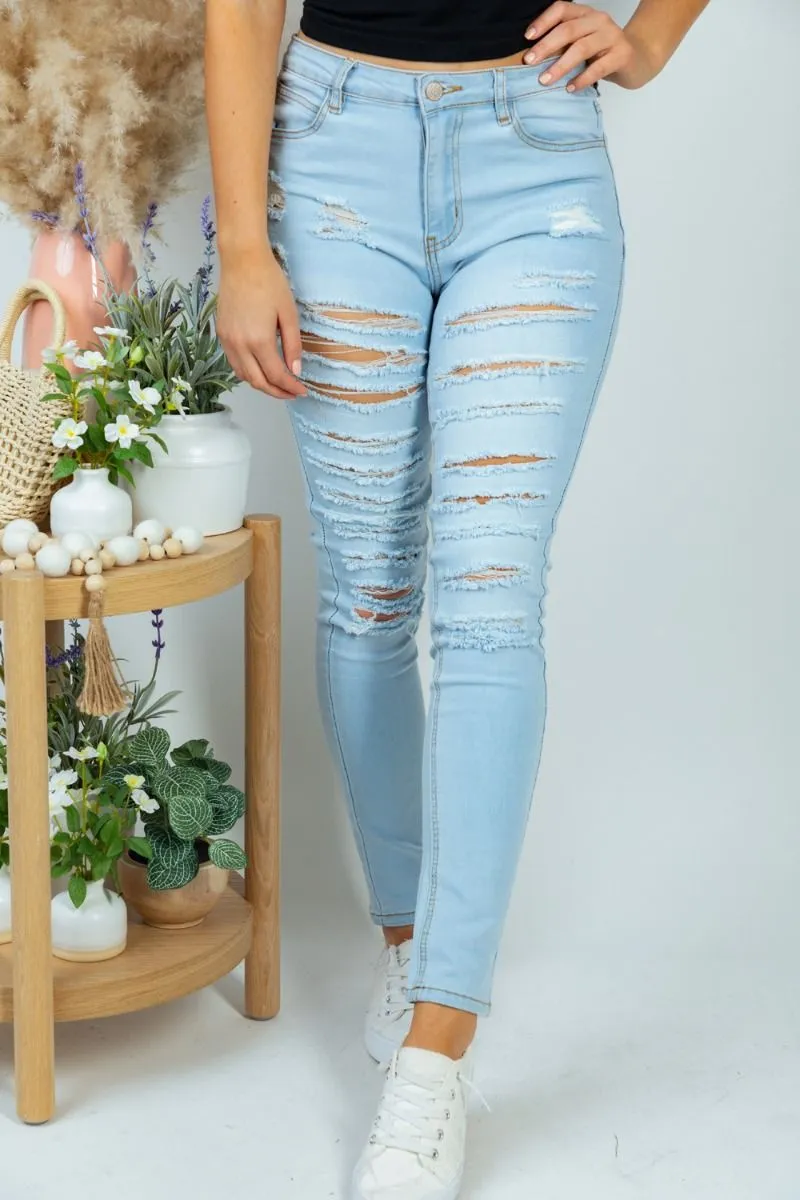 Livin' on a Prayer Ultra Distressed Skinny Jeans