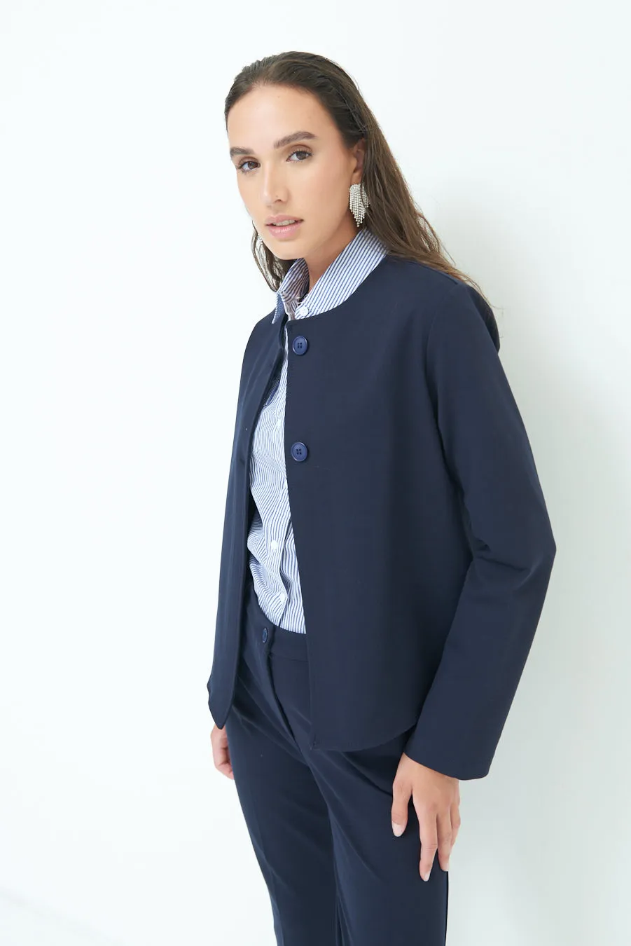 Minimalist button-up jacket wholesale