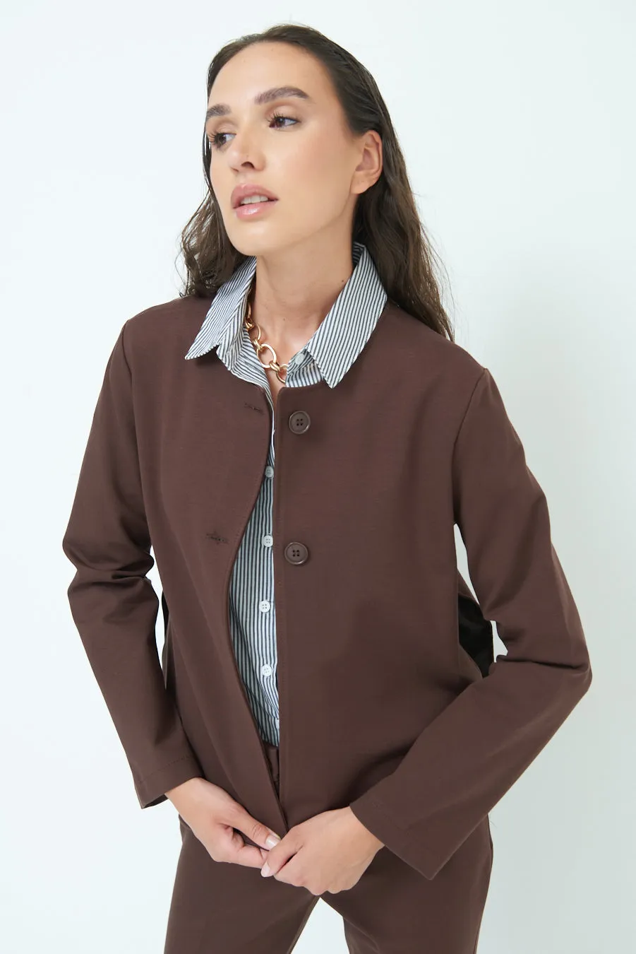 Minimalist button-up jacket wholesale