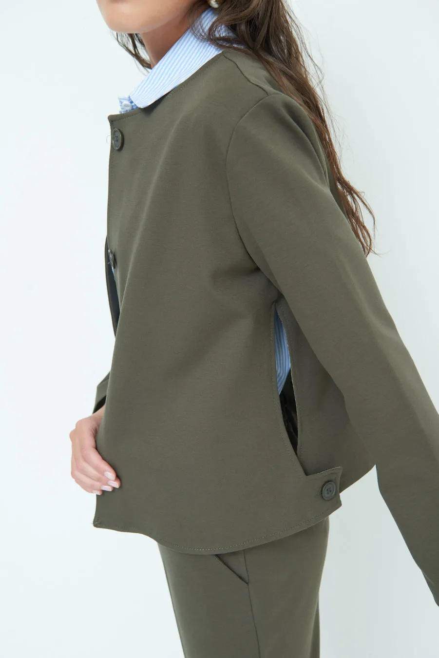 Minimalist button-up jacket wholesale