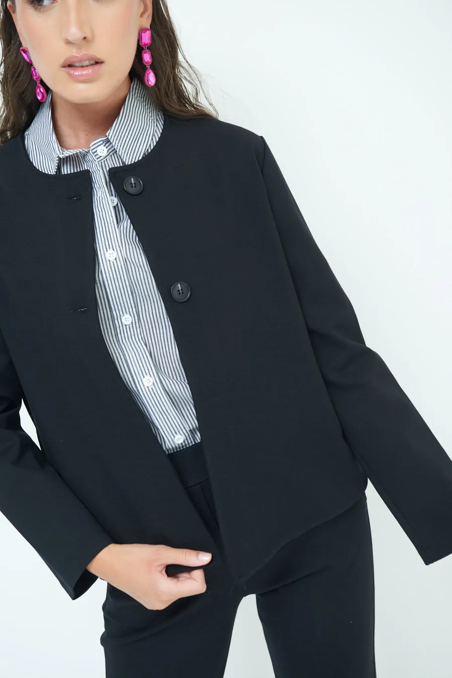 Minimalist button-up jacket wholesale