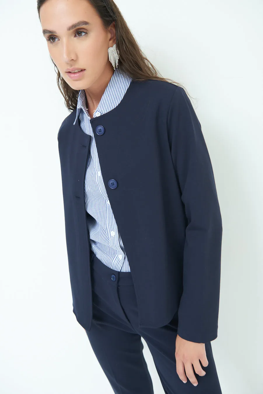 Minimalist button-up jacket wholesale