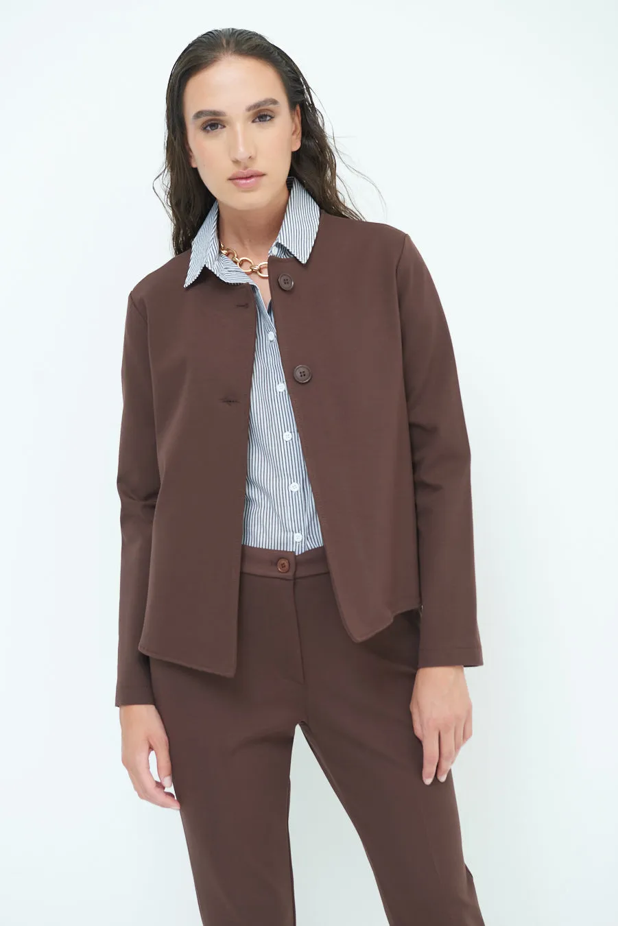 Minimalist button-up jacket wholesale