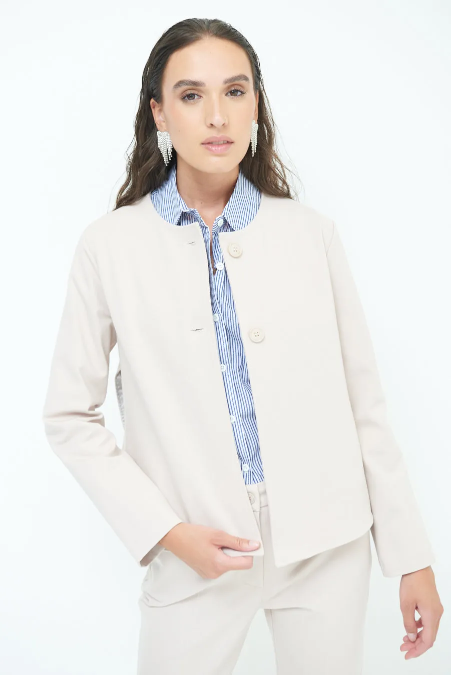 Minimalist button-up jacket wholesale