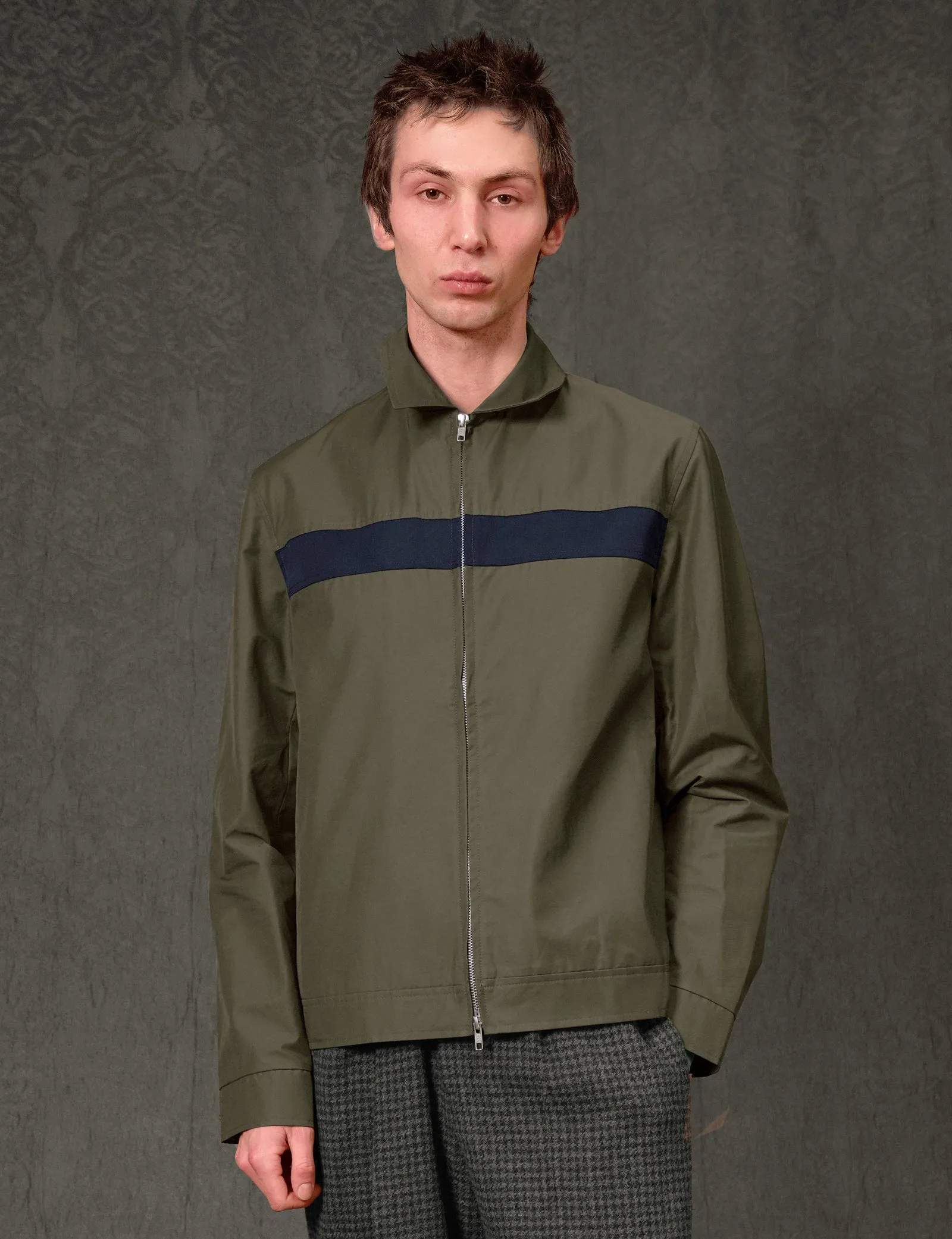 Oliver Spencer Zipped Jacket - Olive Green