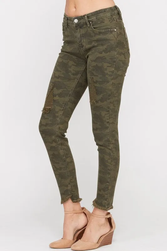 On the Hunt Skinny Jeans in Olive