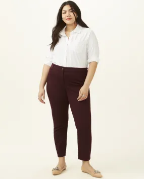 Paris Cropped Pant | Burgundy