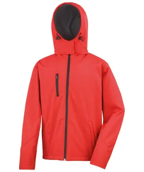 Red/Black - Core TX performance hooded softshell jacket