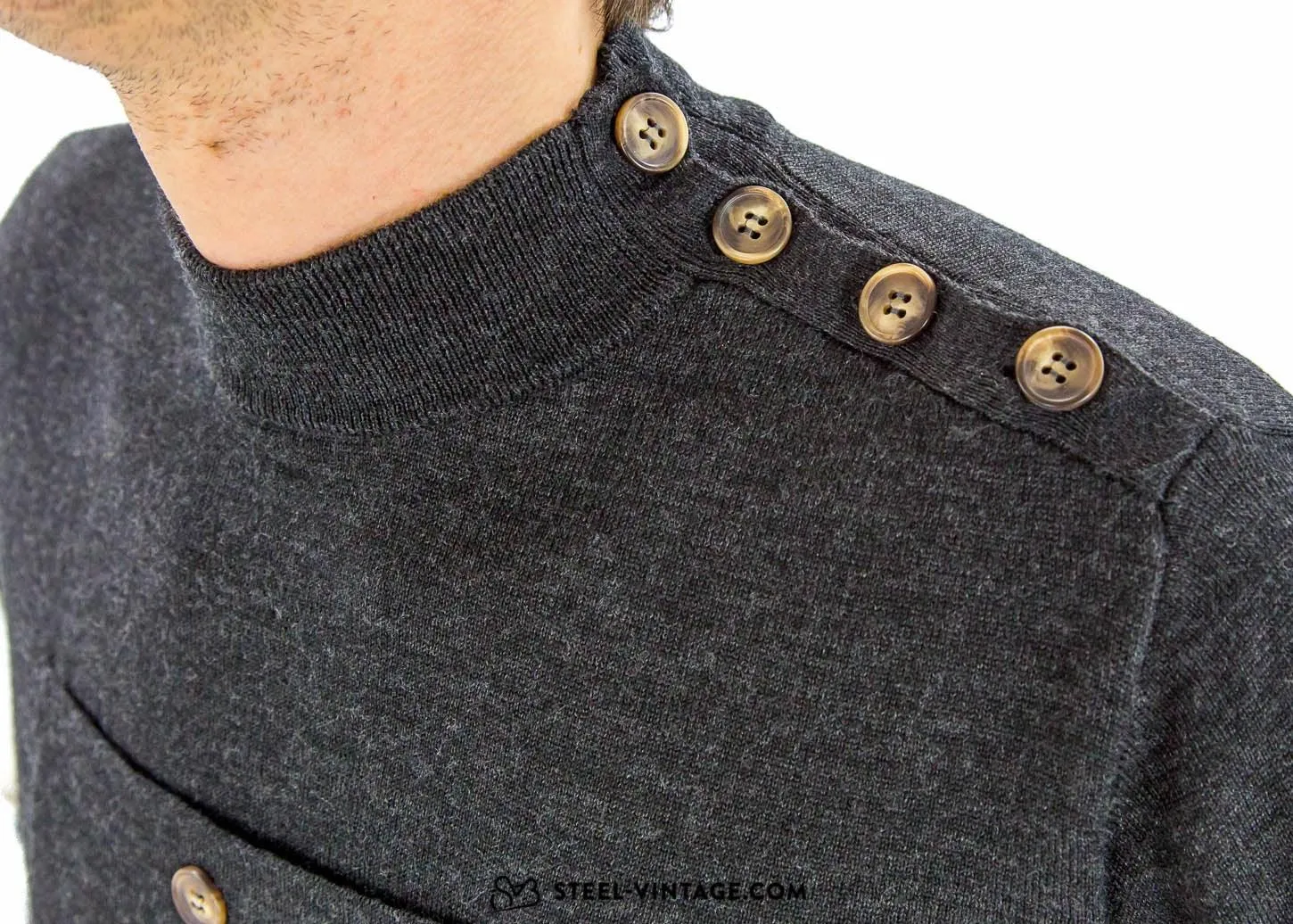 Retro Woolen Sweater Black/Ivory