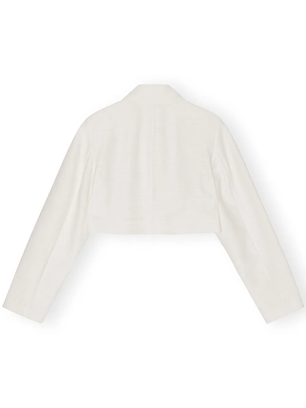 Slub Linen Cropped Blazer