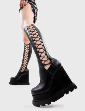 String Along Chunky Platform Knee High Boots