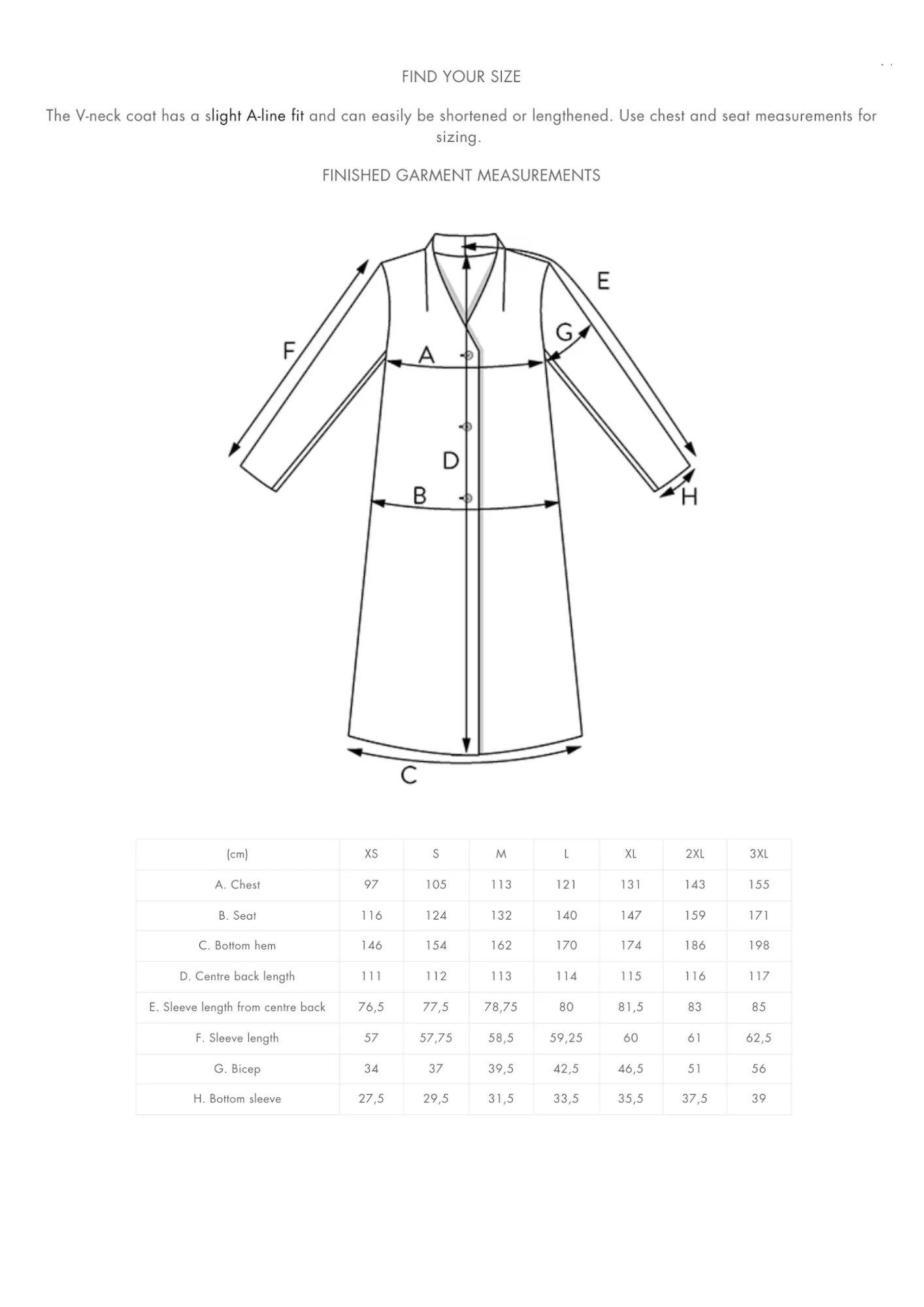 THE ASSEMBLY LINE • V-Neck Coat Sewing Pattern (XL - 3XL)