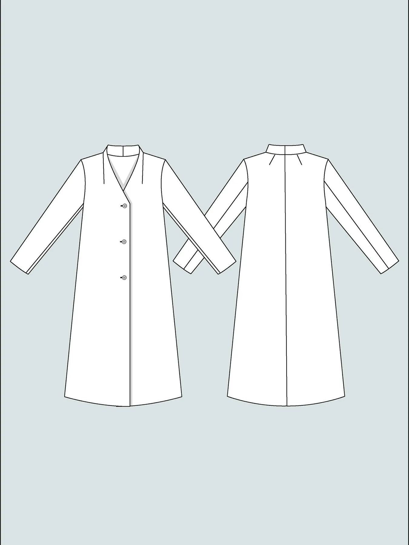 THE ASSEMBLY LINE • V-Neck Coat Sewing Pattern (XL - 3XL)