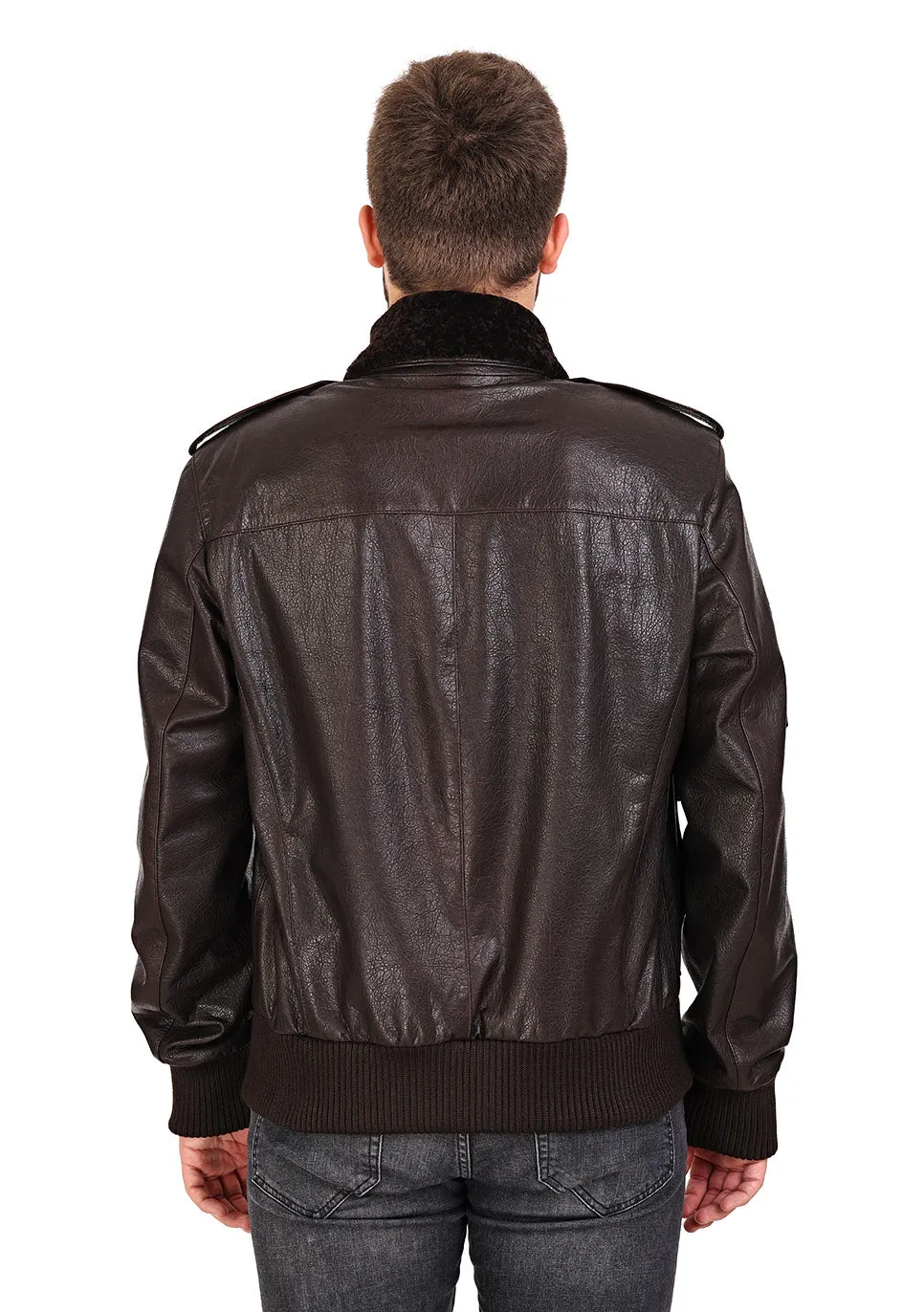 The Tivoli Brown Leather Men Jacket