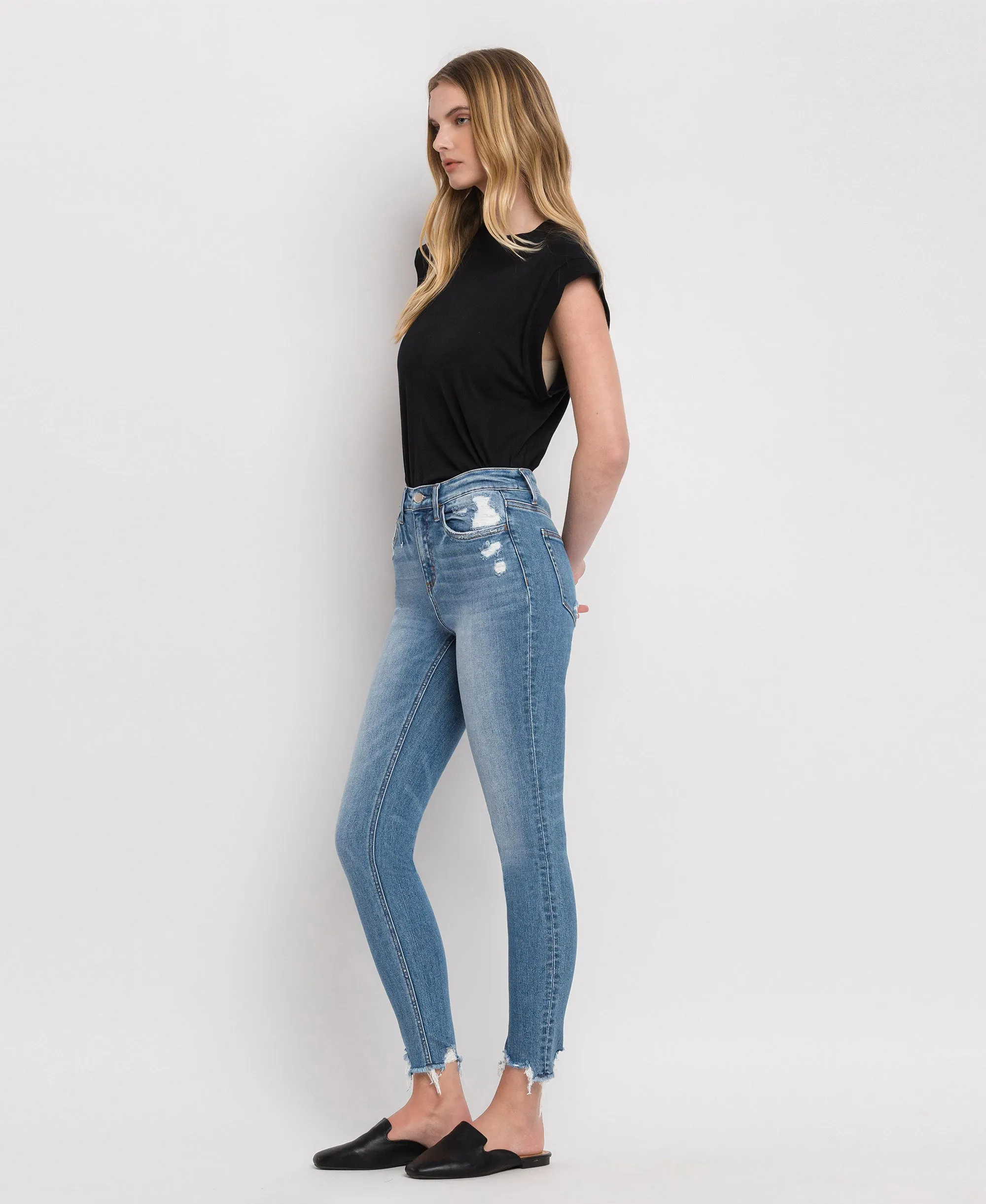 Twilling - High Rise Ankle Skinny Jeans