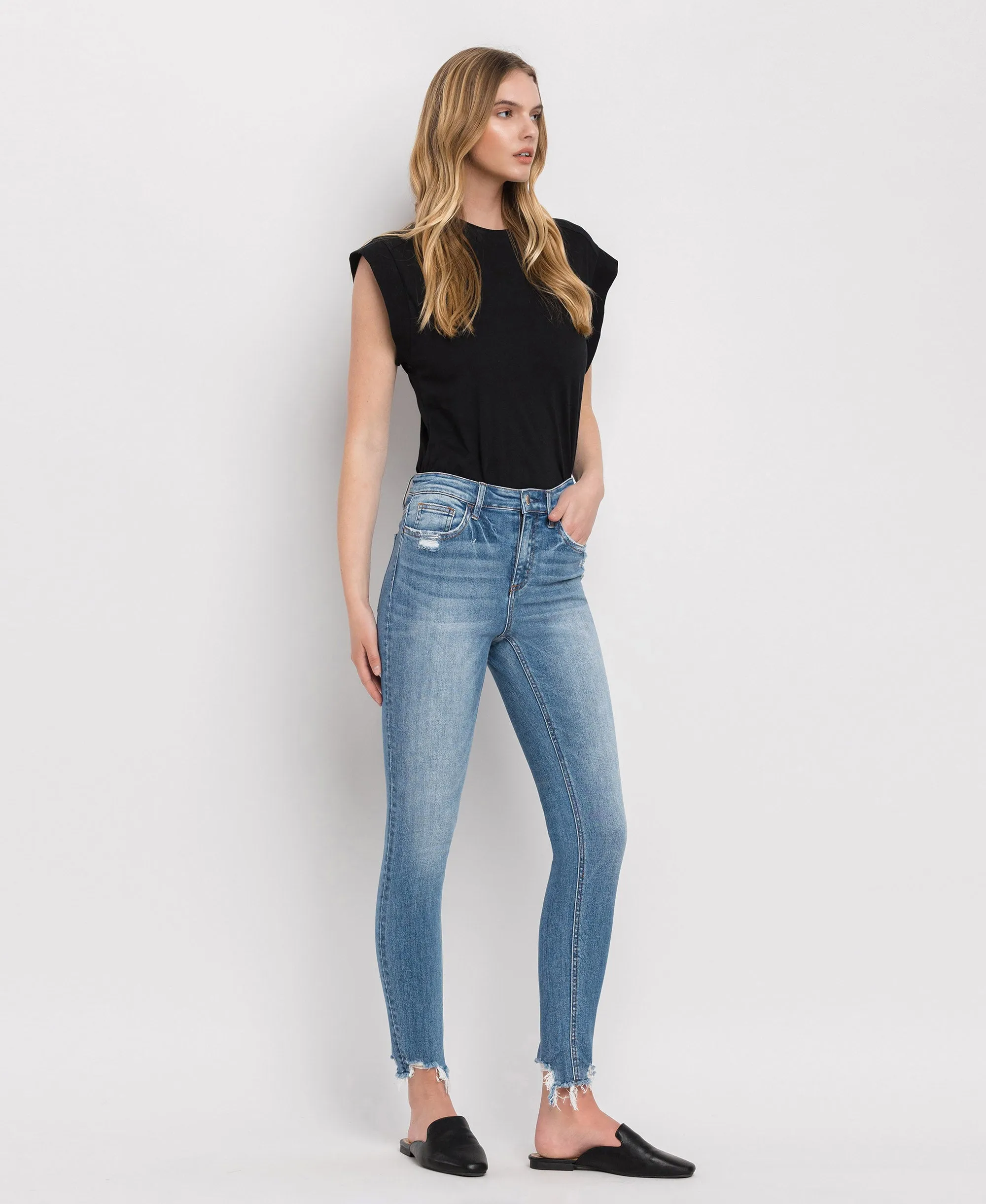 Twilling - High Rise Ankle Skinny Jeans