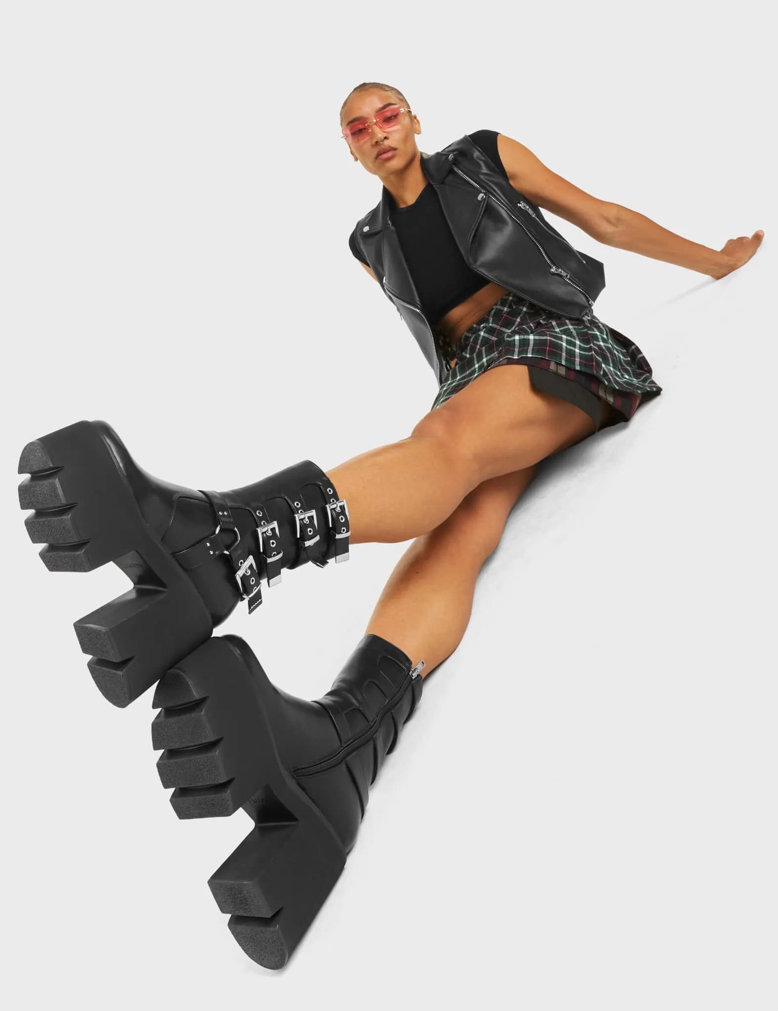 Vibetech Chunky Platform Ankle Boots