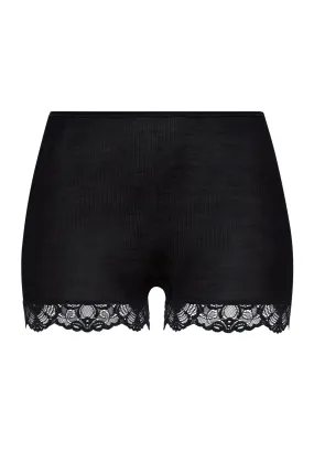 Woolen Lace Wool and Silk Lace Trim Boyleg | Black 70909-019