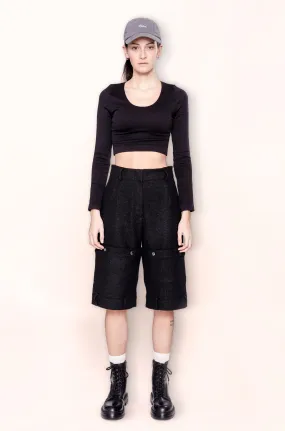 WOOLEN NOIR TELESCOPE SHORTS